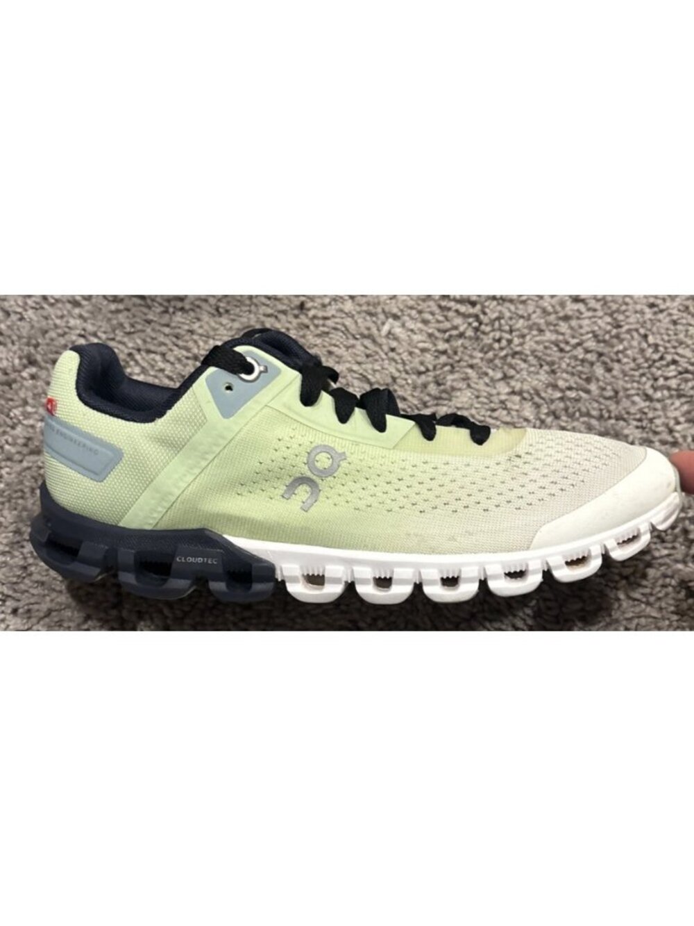 On Cloud Cloudflow 3 Running Shoes sneakers Green White Trainers - Size 7.5